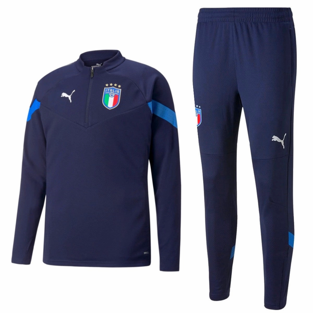 Wide Coverage Waistband Italy national team technical training Soccer tracksuit 2022/23 navy - Puma