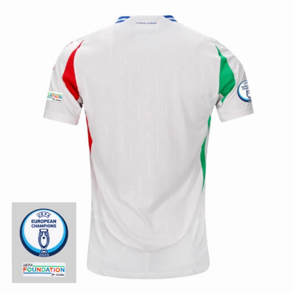 Contrast Trim Detailing Abrasion resistant Italy Away Jersey 2024 Authentic