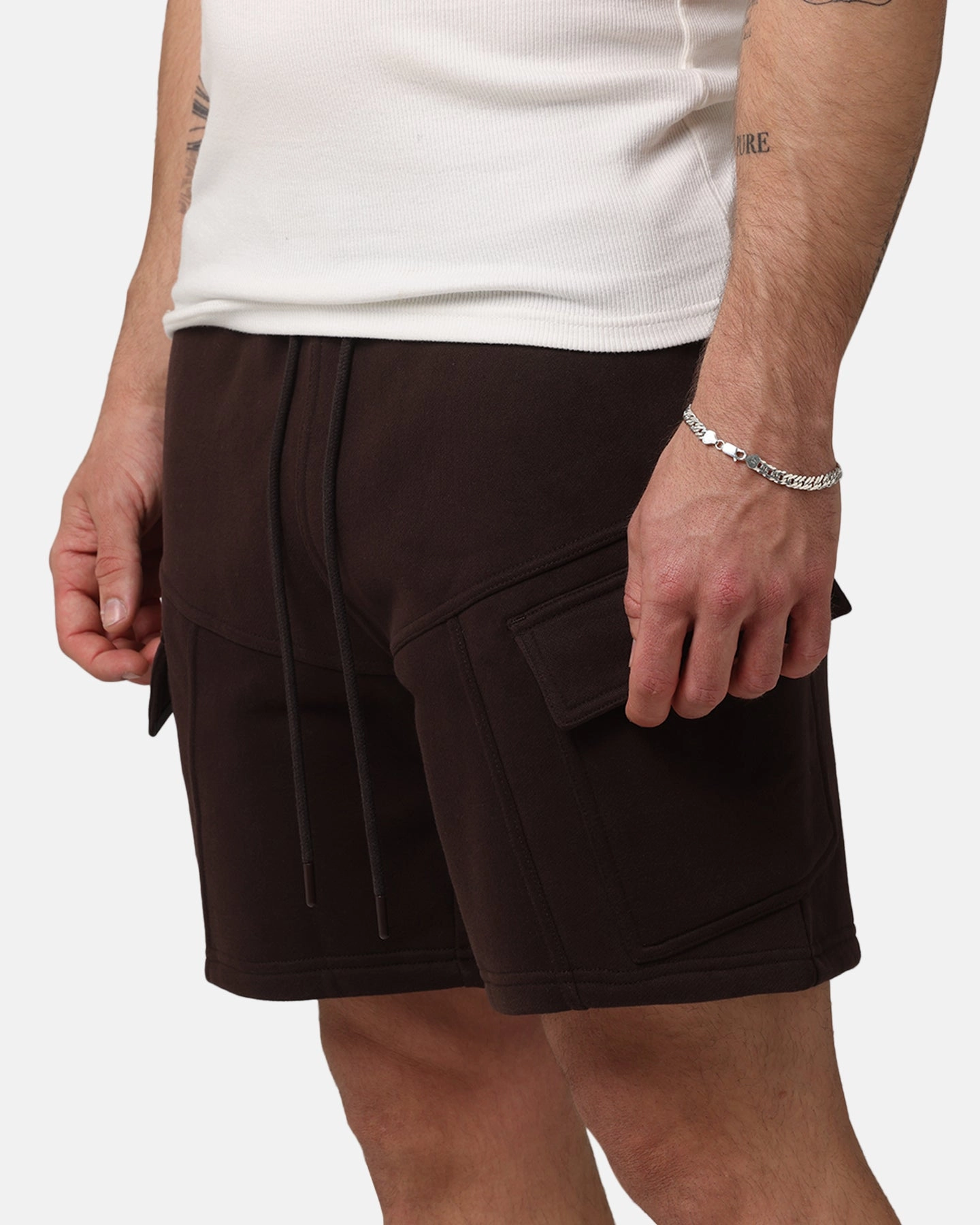 polo shirt Summer Wear Saint Morta Worldwide Sweat Cargo Shorts Dark Brown