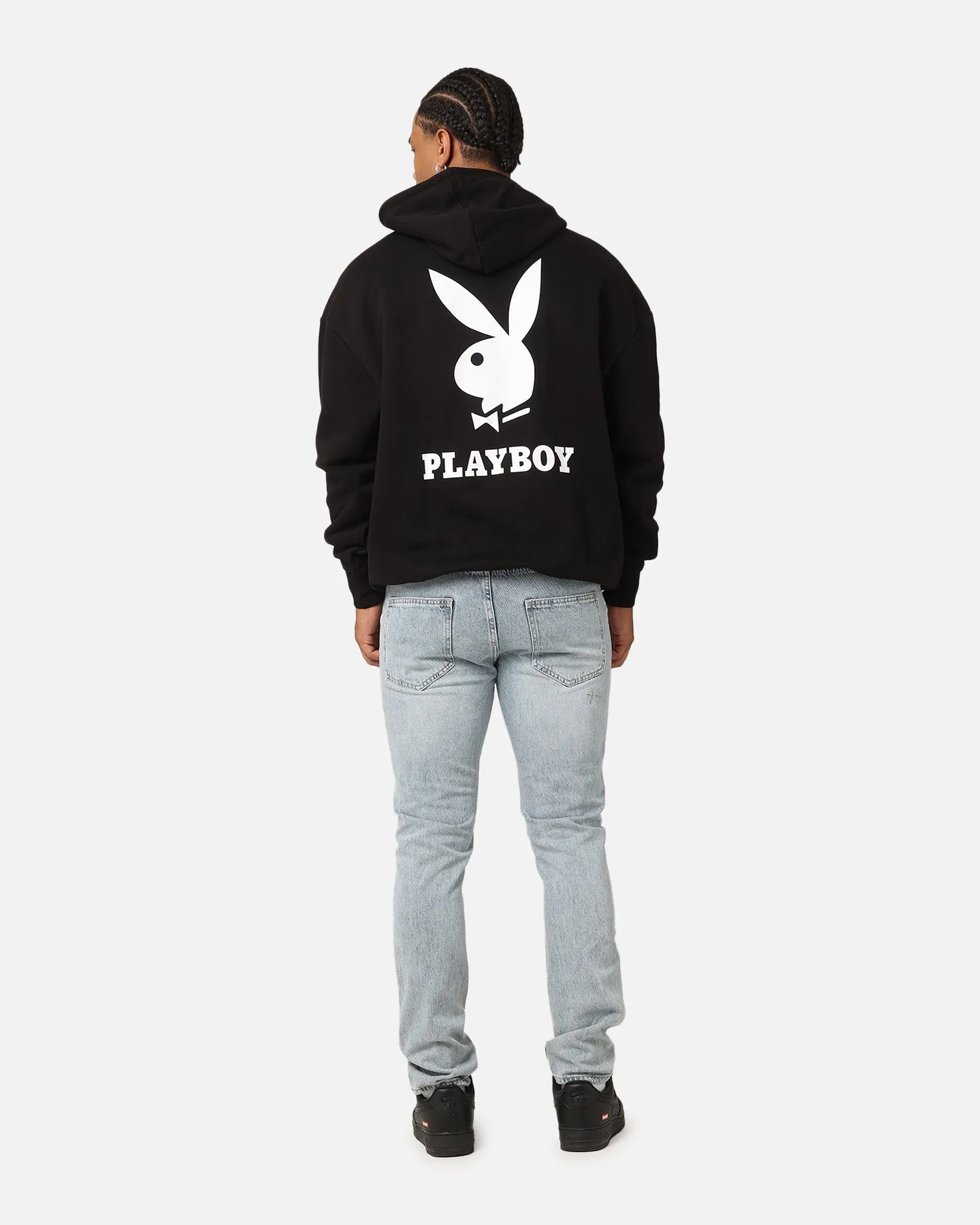 Playboy Lockup Hoodie Black StretchMaterial