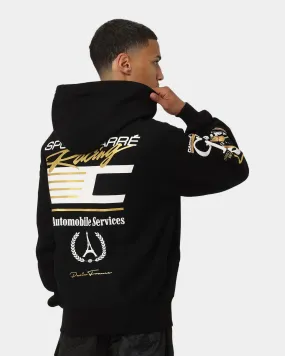 Carr?? Automobile Team Oversized Hoodie Black AdjustableCuffs