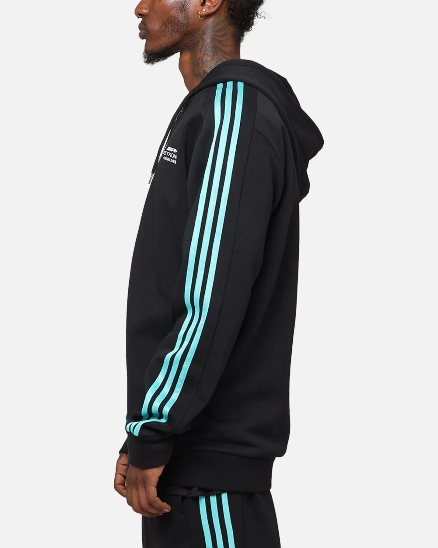 Customizable Fit Sustainable adidas x Mercedes-AMG PETRONAS Formula One F1 DNA Full-Zip Hoodie Black/White