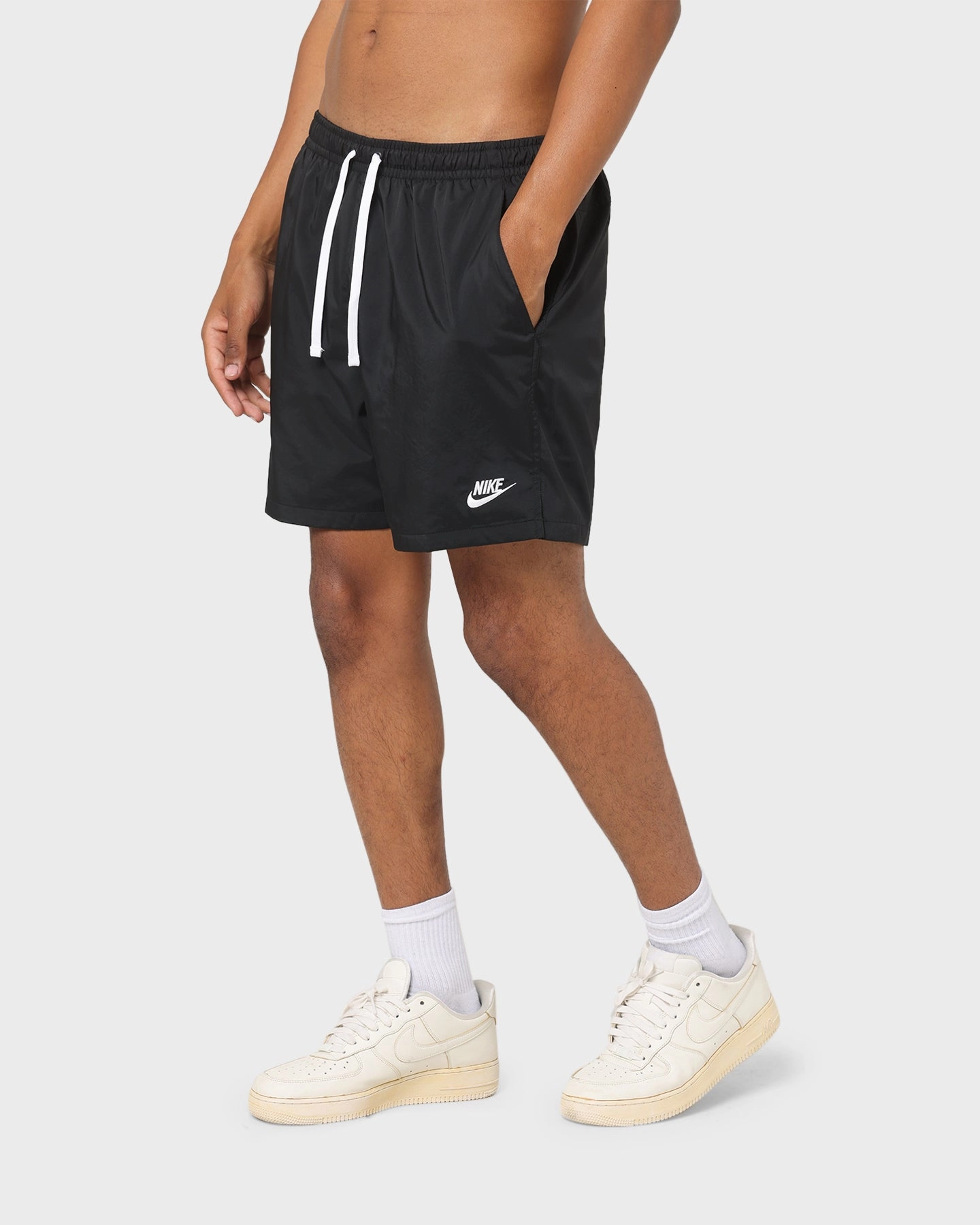 Nike Nike Sportswear Woven Lined Shorts Black/White Neat Look snowboarding apparel