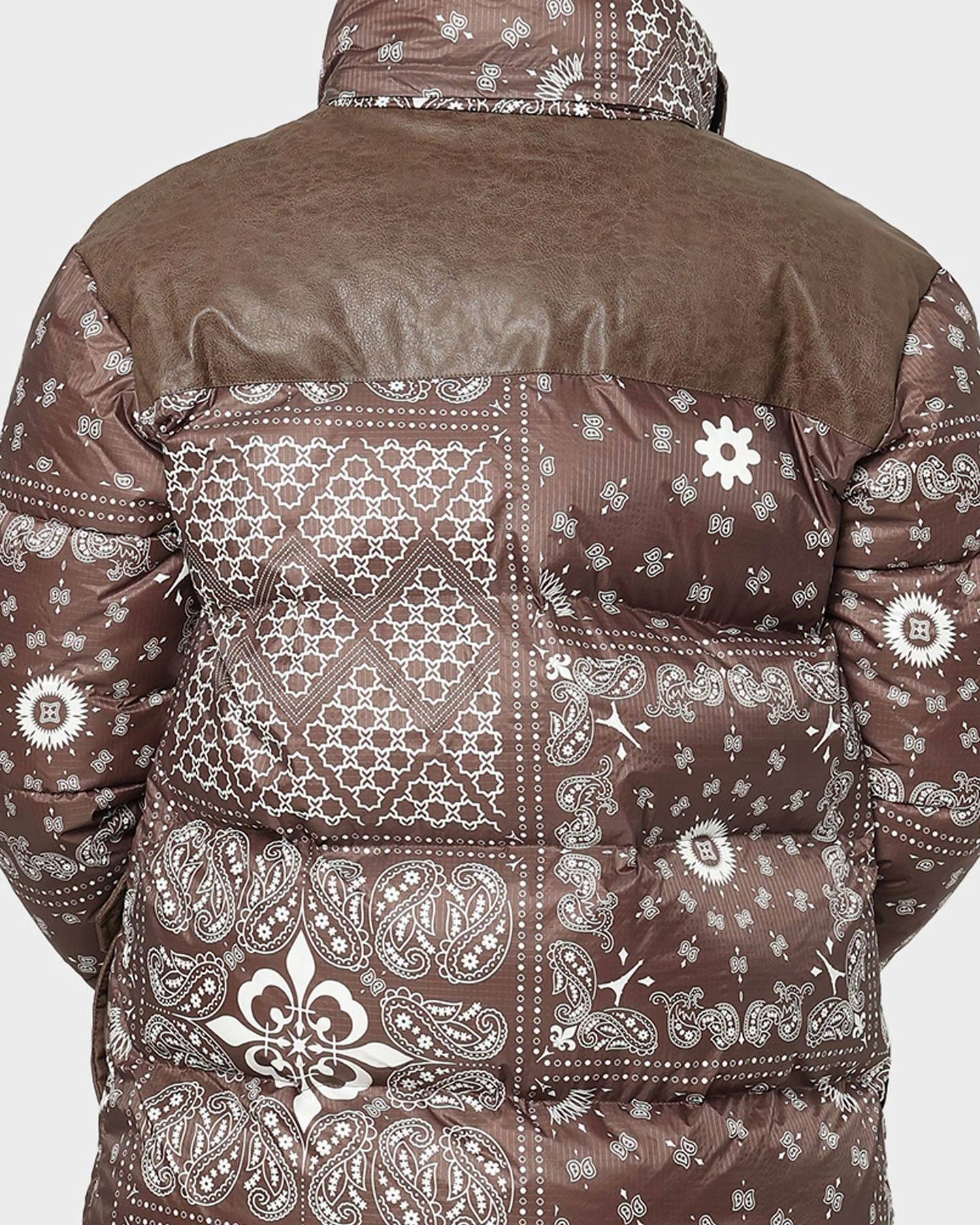 Frost Shield Carre Bandana Ultra Roadman Puffer Jacket Dark Brown