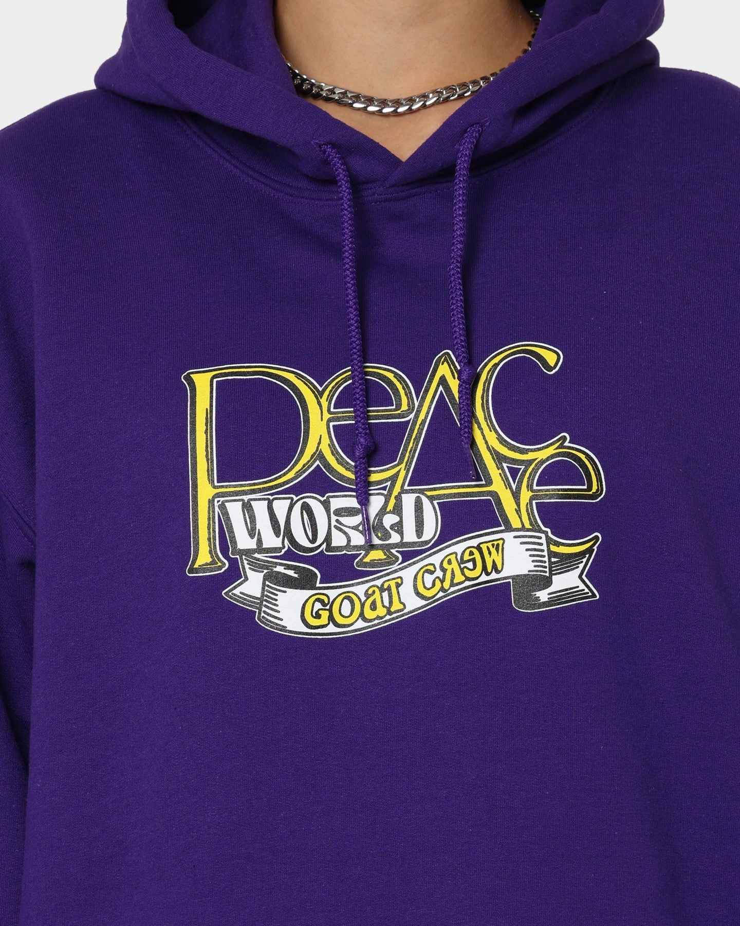 NonBulkyFit Goat Crew World Peace Hoodie Purple