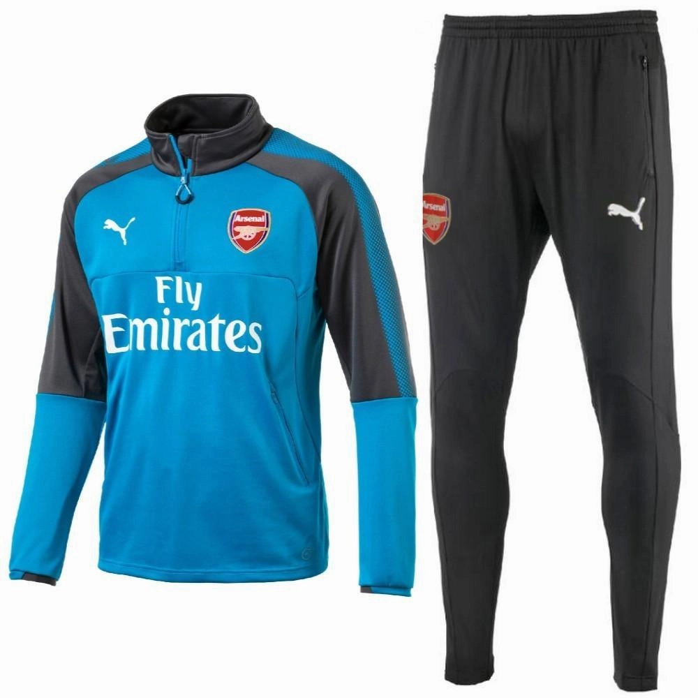 Arsenal FC blue Technical Training Soccer Tracksuit 2017/18 - Puma BondedSeamlessConstruction Odor-free