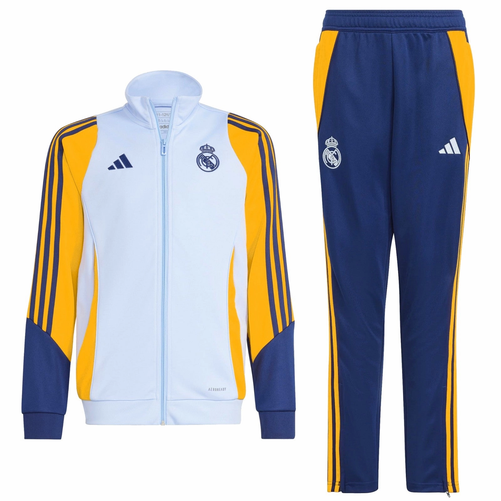 Kids - Real Madrid training presentation tracksuit 2024/25 - Adidas Non Chafing Cuffs