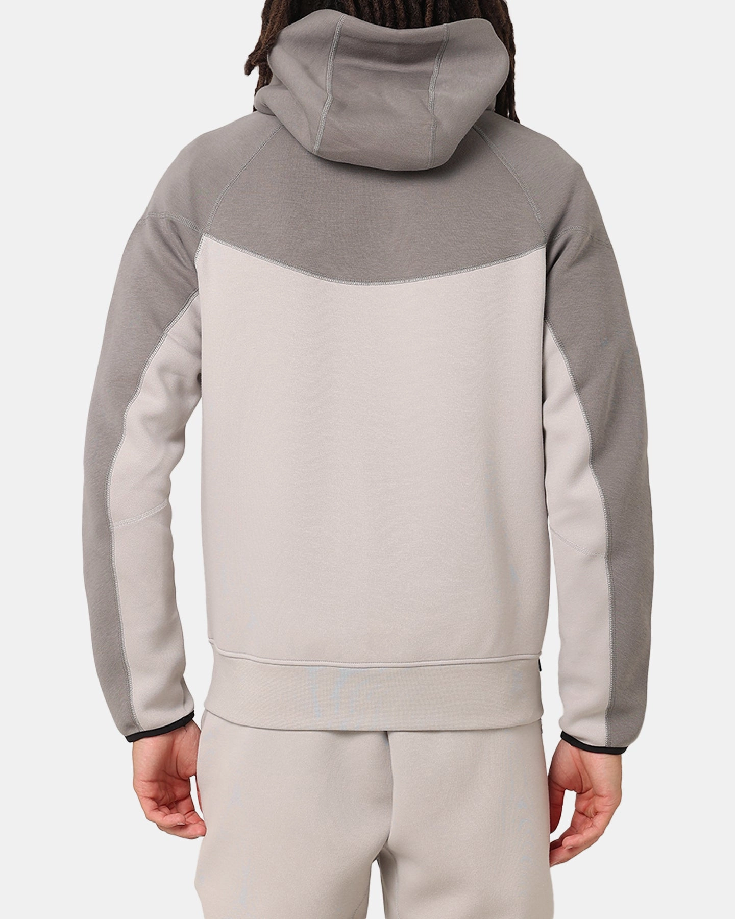 Green Nike Sportswear Tech Fleece Windrunner Full Zip Hoodie Lt Iron Ore/Flat Pewter/Black