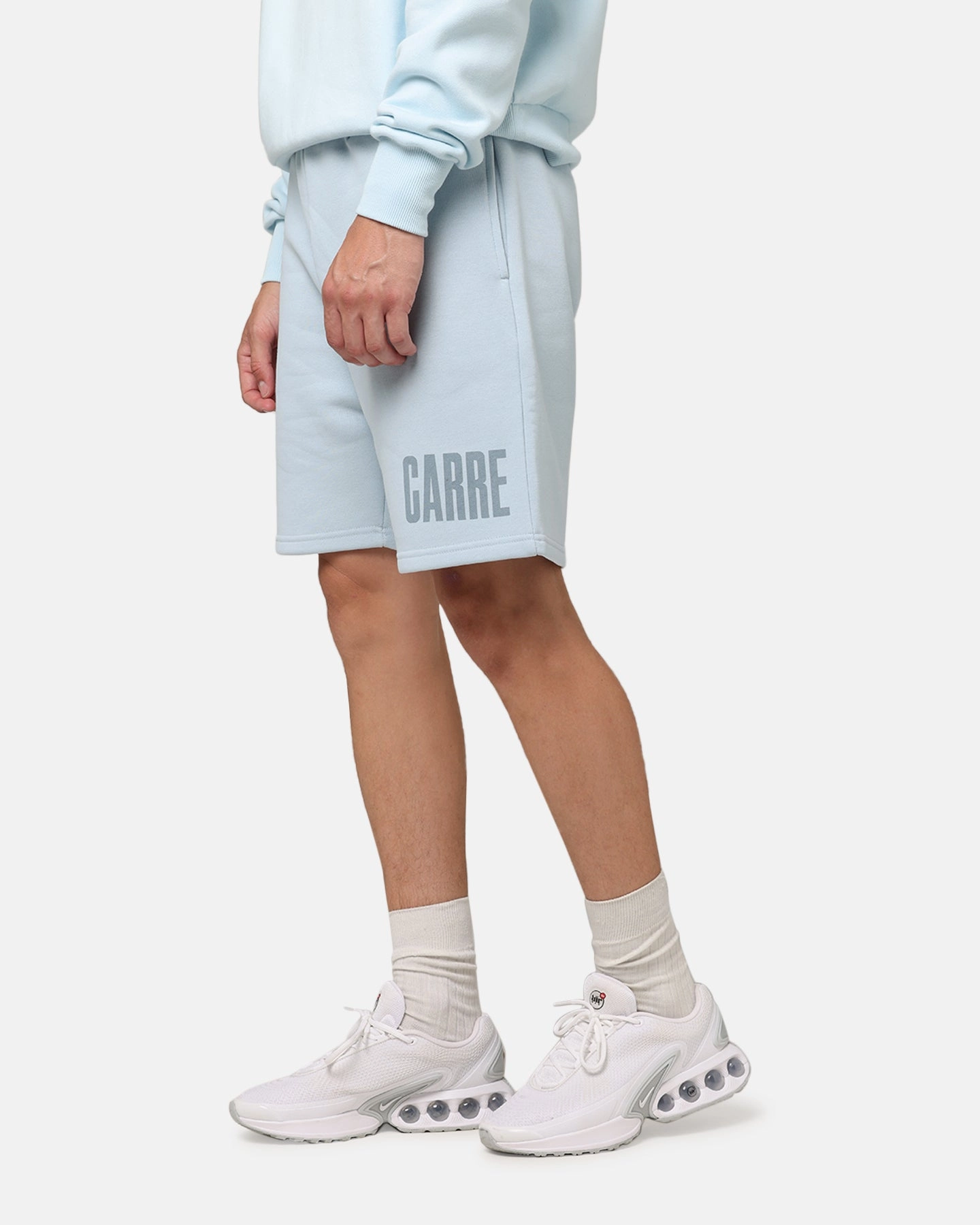 Carre Premium Essentials Sweat Shorts Baby Blue striped shorts CompactPackable