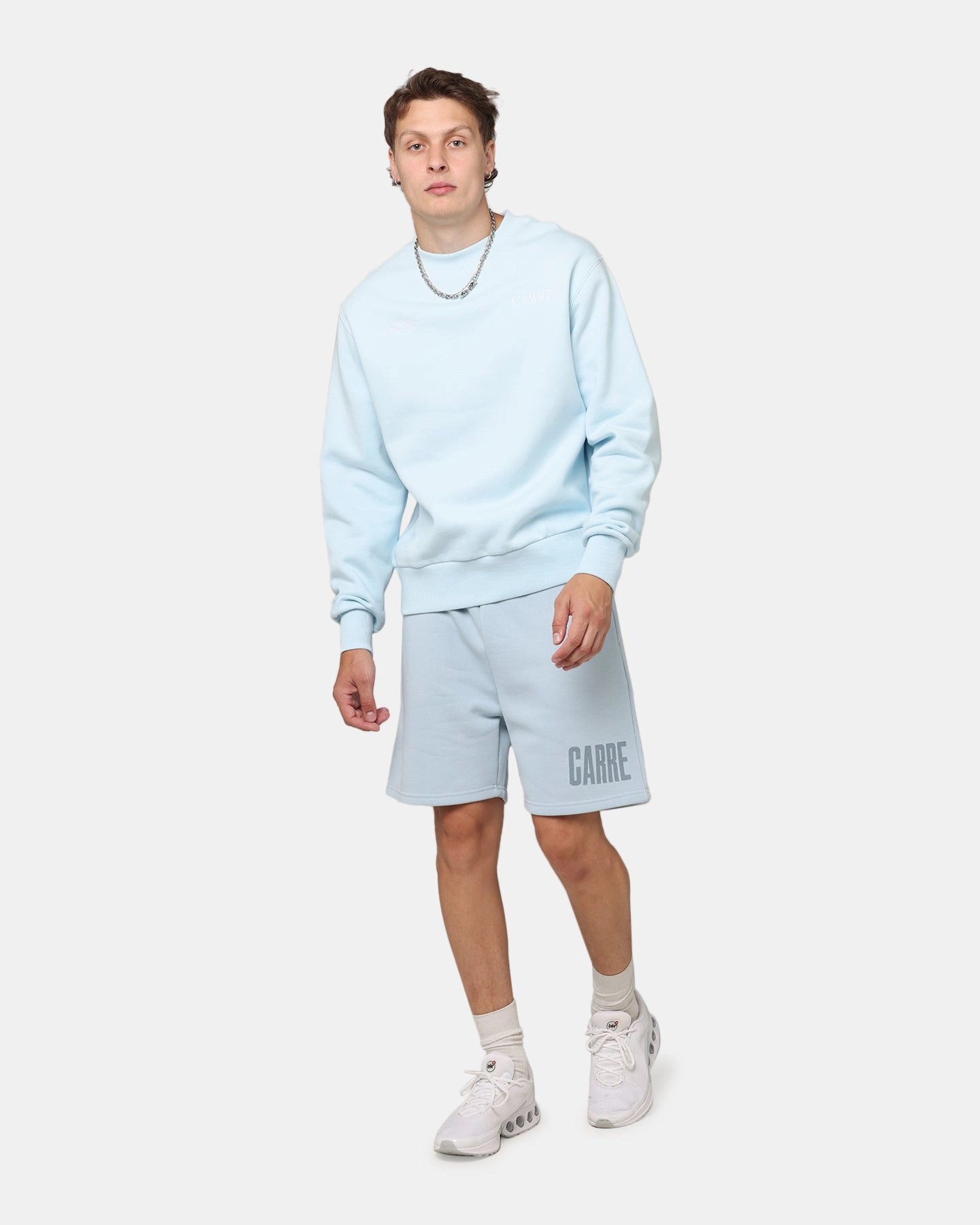 Carre Premium Essentials Sweat Shorts Baby Blue Urban Outfit