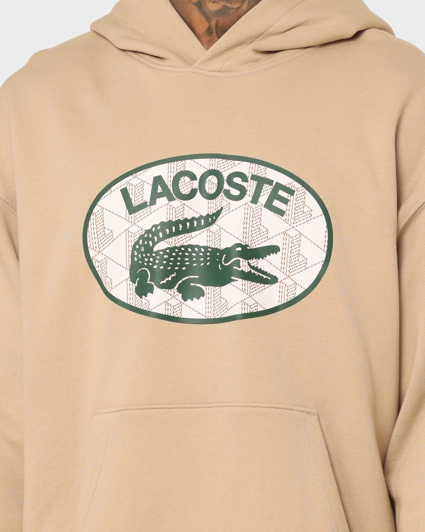 Manufacture Bonded seams Lacoste Monogram Logo Hoodie Viennese