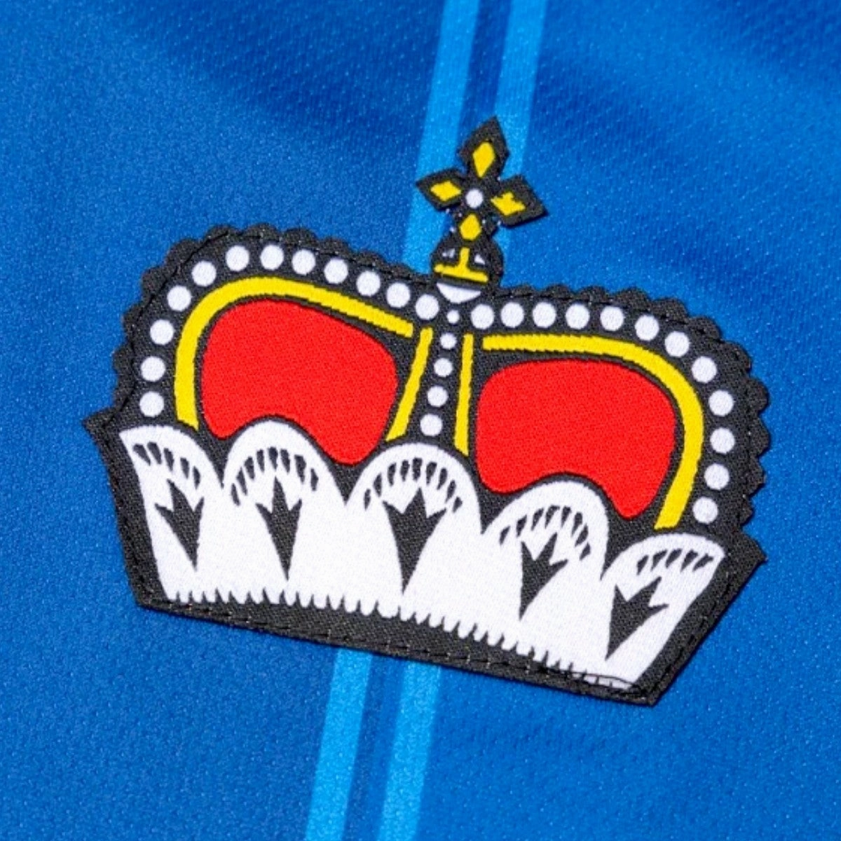 Liechtenstein national team Home Soccer jersey 2024/25 - Errea Ergonomic Articulated Cut Button-down style