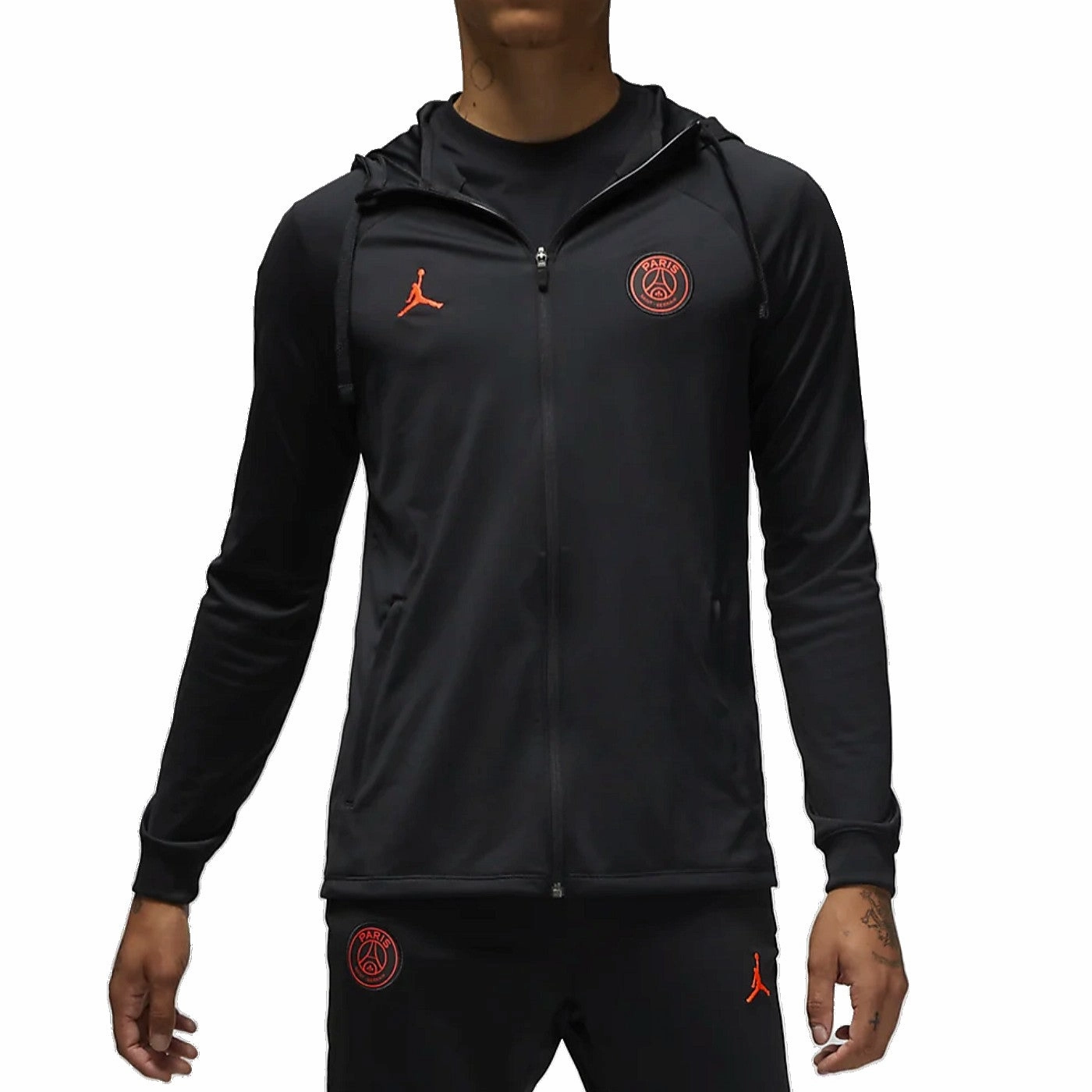 cord Jordan x PSG Soccer black training presentation tracksuit 2022/23 - Jordan