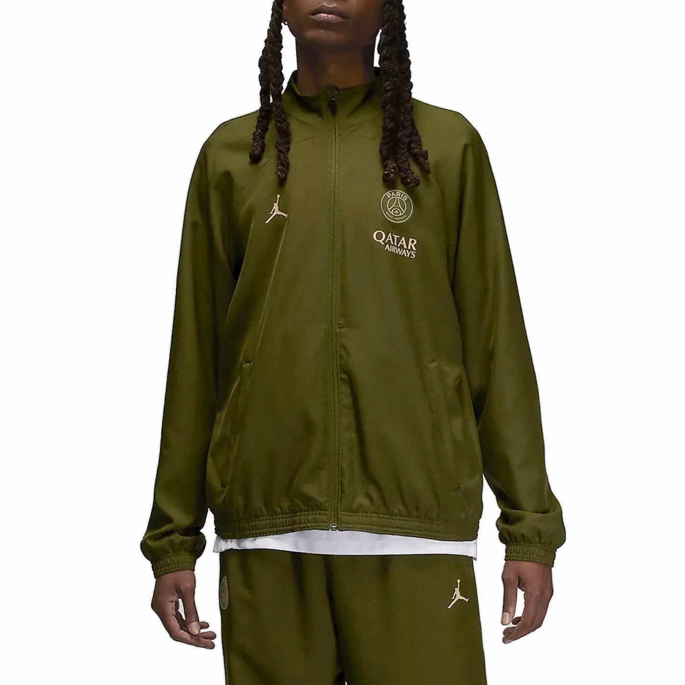 Training Look Jordan x PSG green training presentation Soccer tracksuit 2024 - Nike