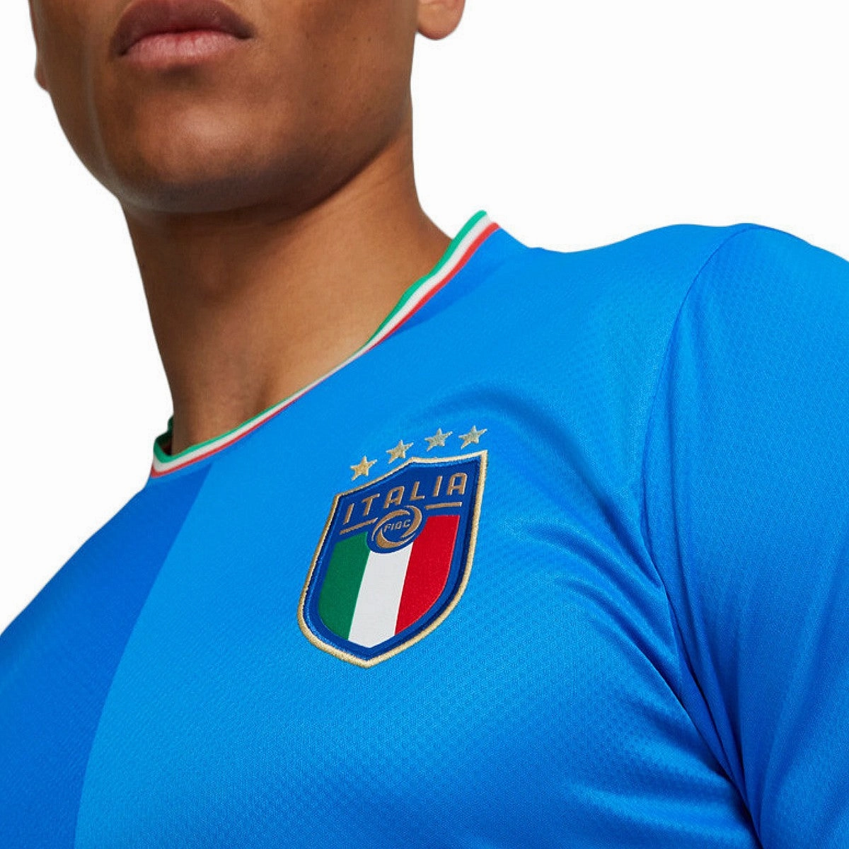 Italy national team Home soccer jersey 2022/23 - Puma Flatlock Seam Technology Allergen-free