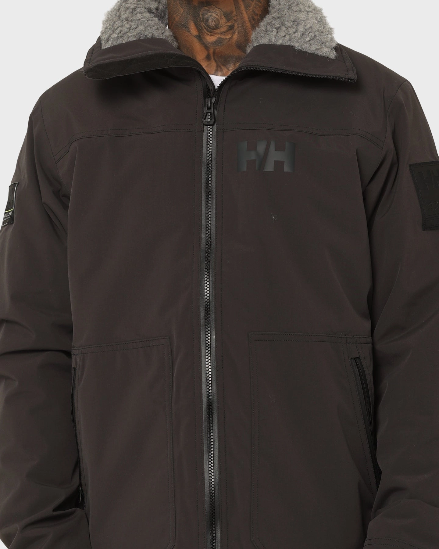 NonBulky Midweight Build outdoor barbecue Helly Hansen Arctic Shelled Wool Pile Jacket Ebony