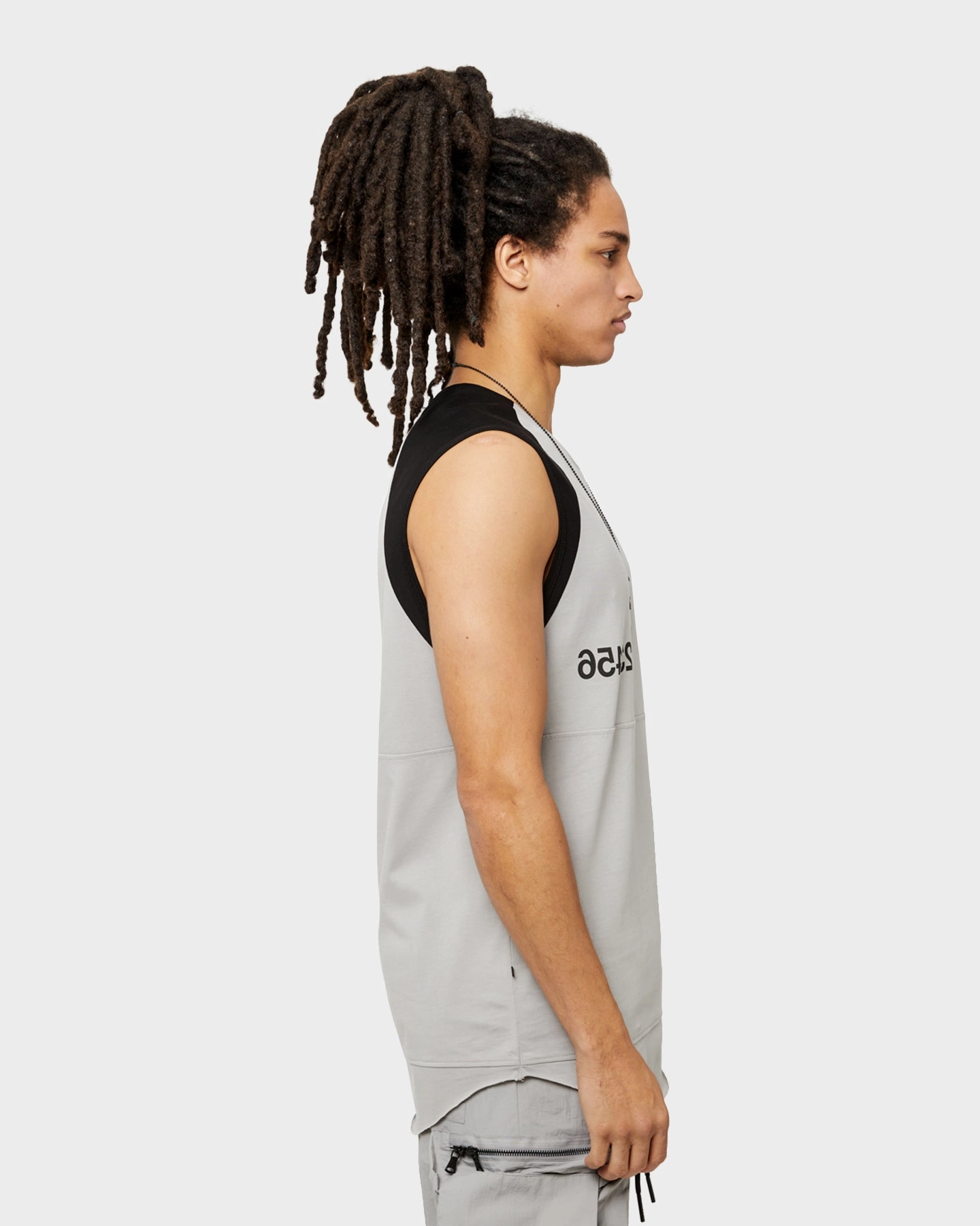 The Anti Order Unknown Singlet Ice Grey/Black Cozy and Light RibbedNeckBanding