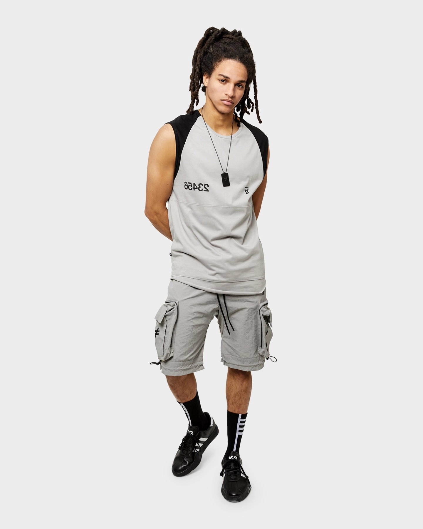 The Anti Order Unknown Singlet Ice Grey/Black Sporty and Stylish Solid color purity