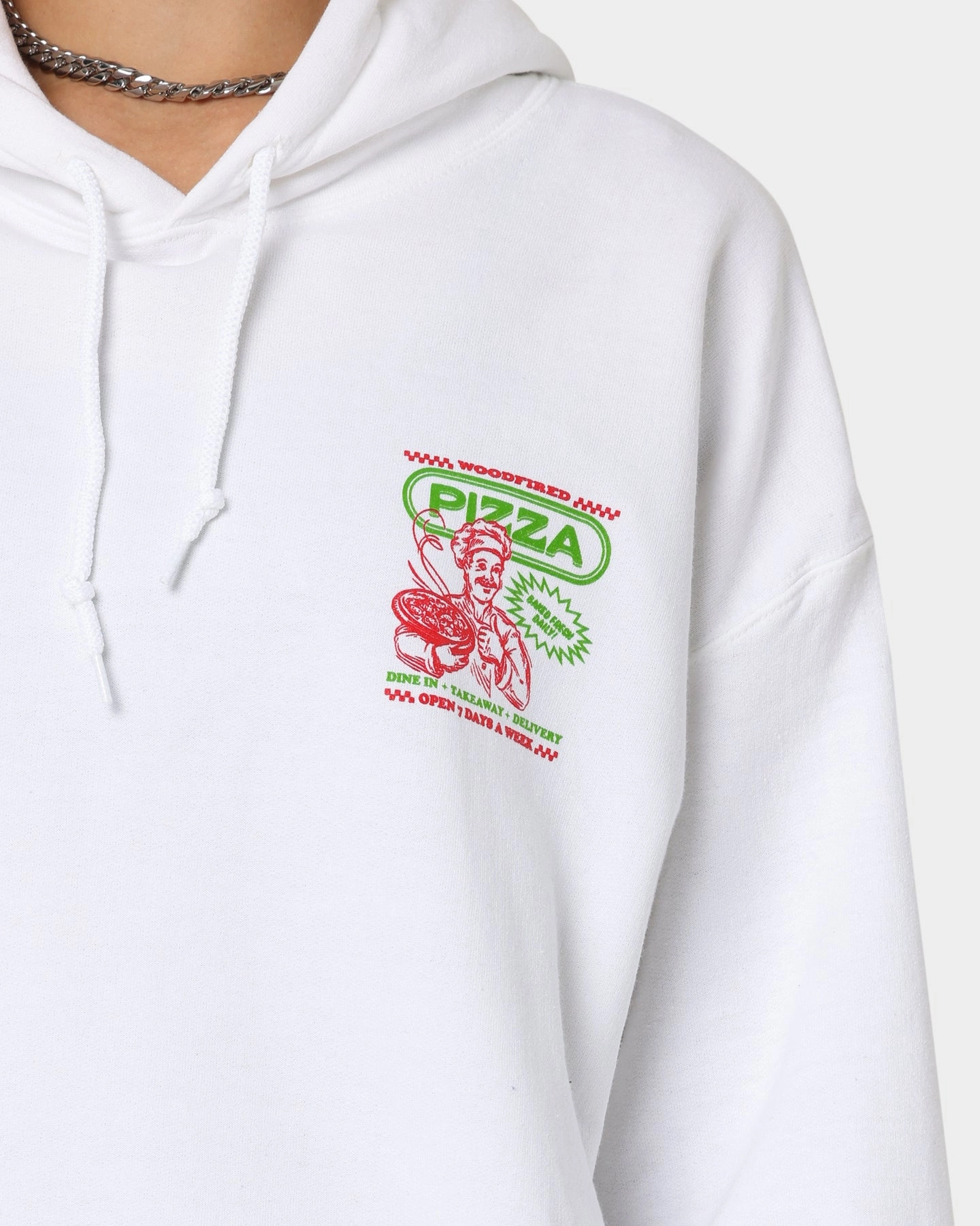 Goat Crew Pizza Shop Hoodie White Generic