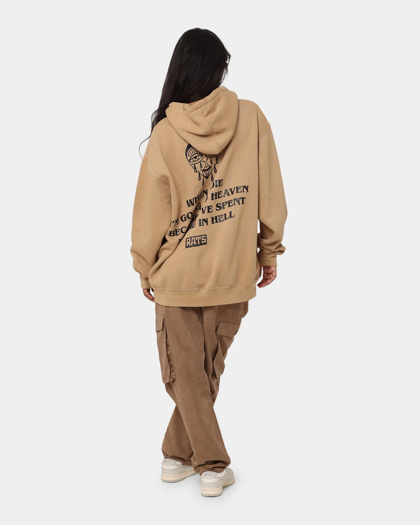 Oversized Rats Get Fat When I Die Hoodie Sand