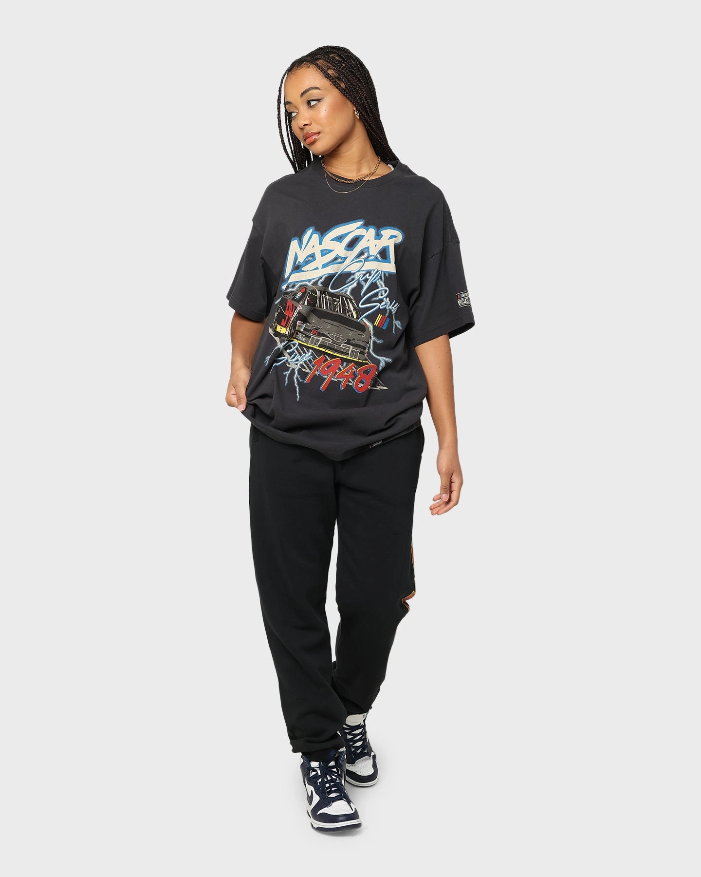 NASCAR Lightning Cup Series T-Shirt Washed Black Adult Wear