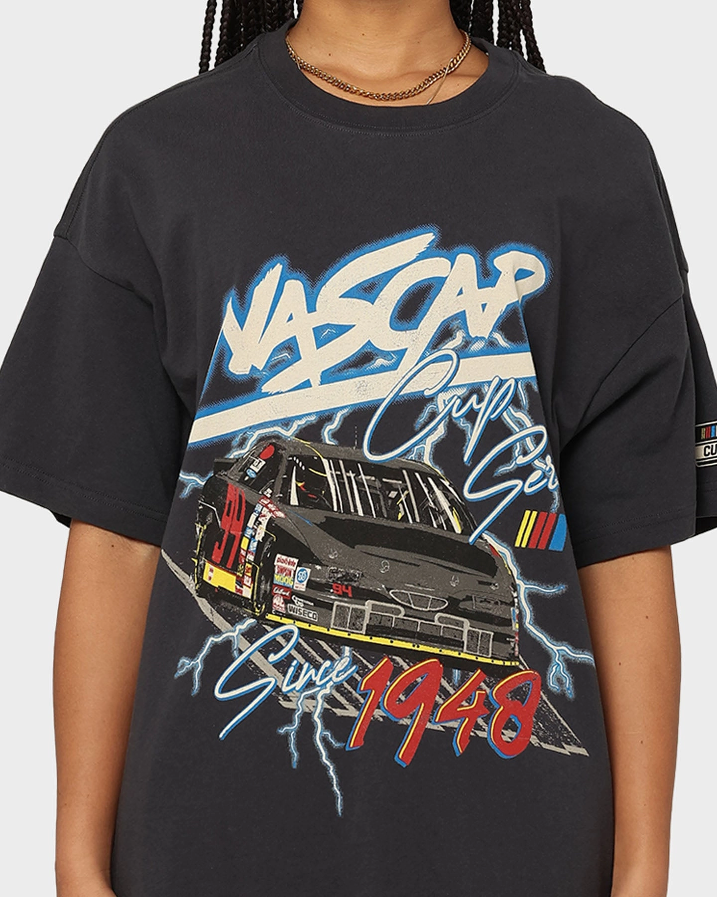 Comfort Fit NASCAR Lightning Cup Series T-Shirt Washed Black