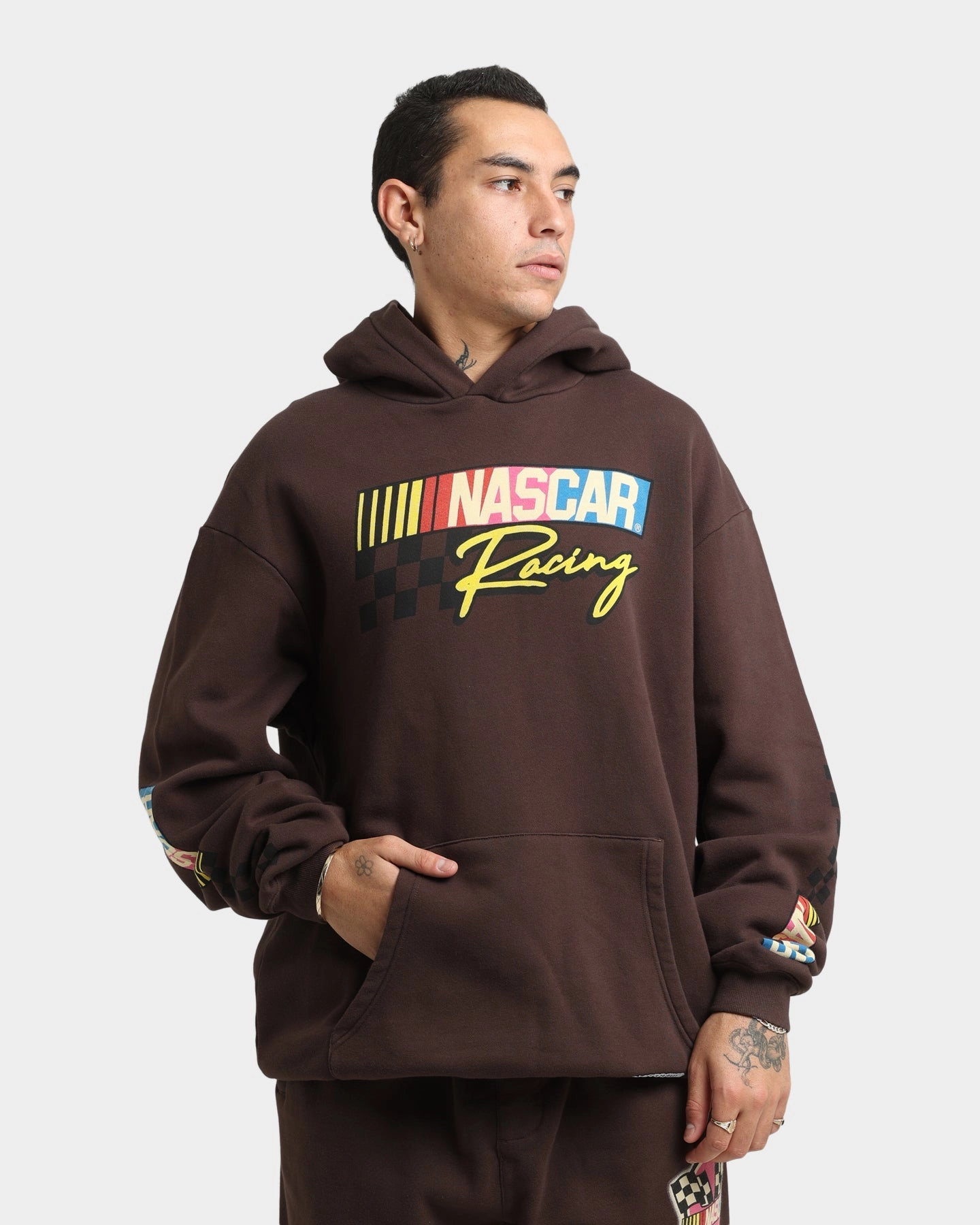 discounted NASCAR NASCAR Racing Hoodie Chocolate Brown