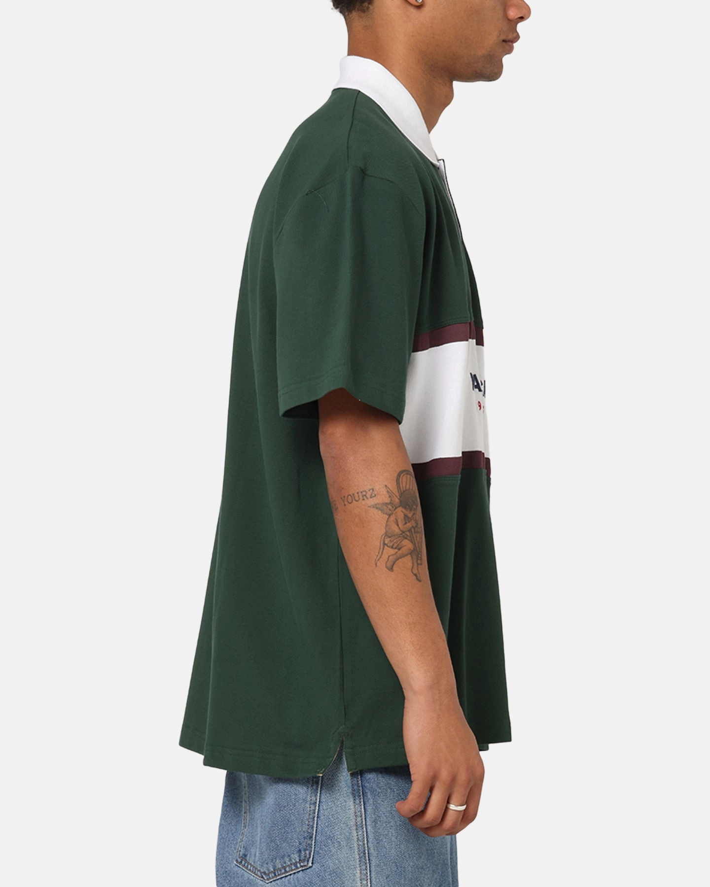 Travel Staple Nautica 83-Flag Block Polo T-Shirt Green/White