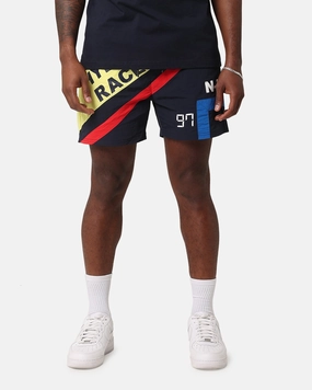 Nautica Arenac Swim Shorts Dark Navy Double Needle Stitching Luxury Brand