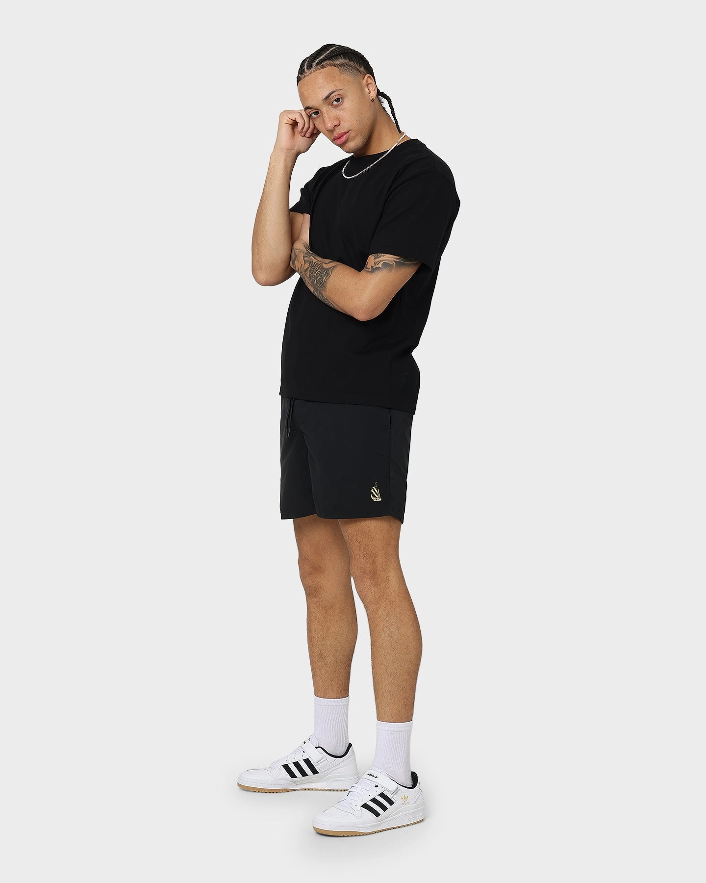 Nautica Ashore Shorts Black/Gold Lightweight Construction Sport Friendly