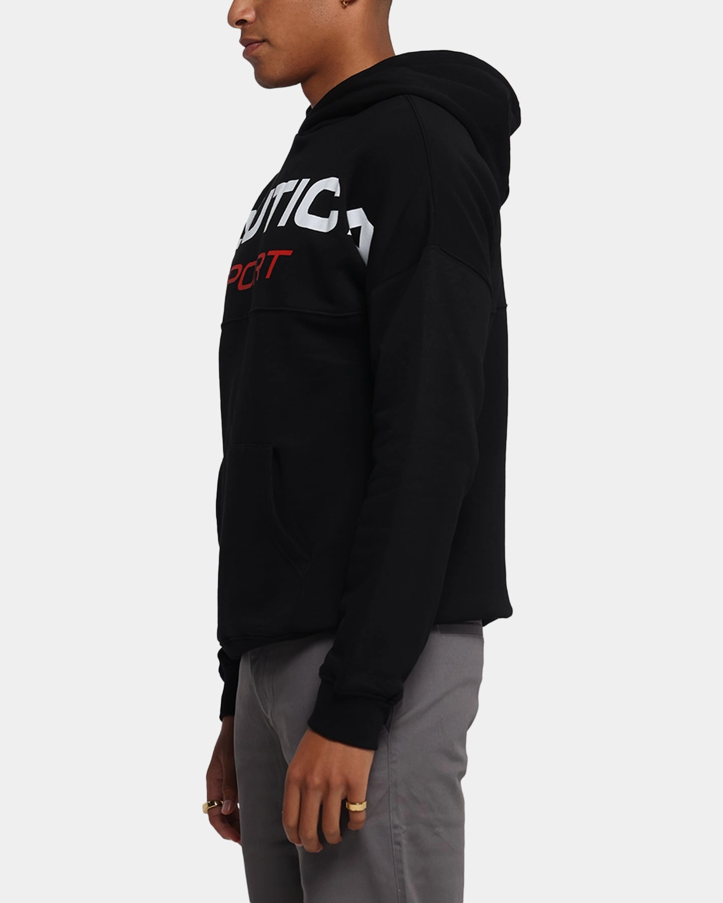 Low Profile Logo Nautica Beaufort Hoodie Black