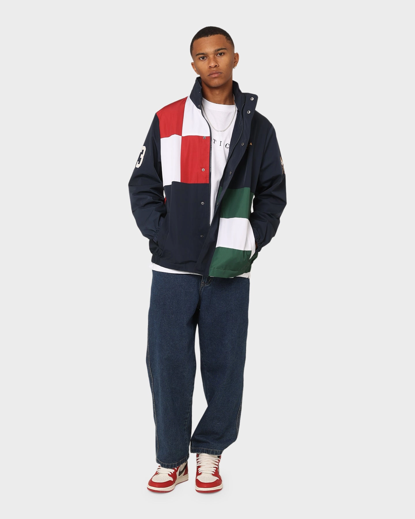 Nautica Crafted Full Zip Jacket 429 Navy muted shades Smart Design