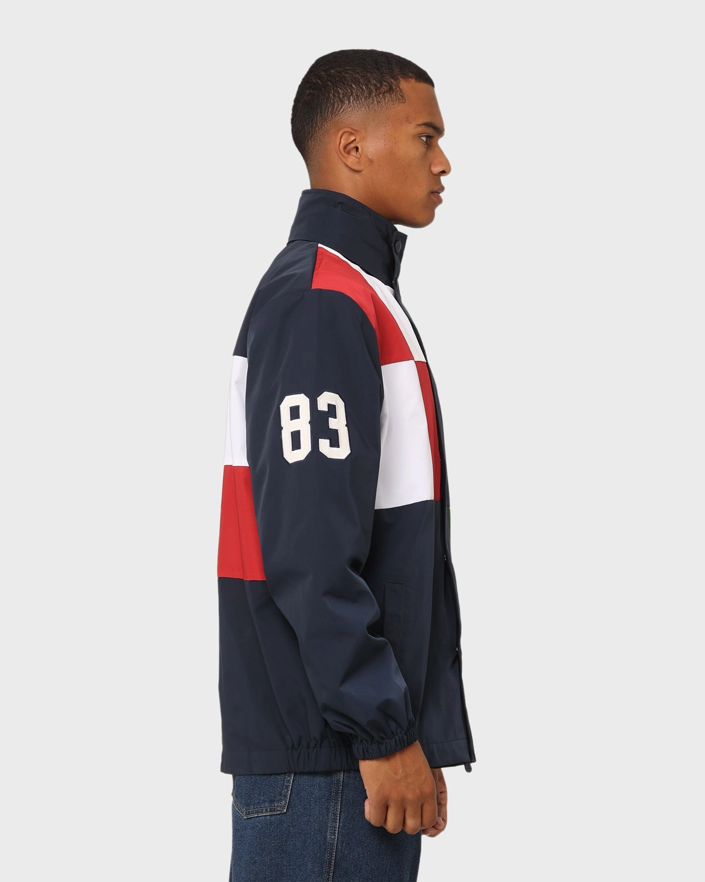 Nautica Crafted Full Zip Jacket 429 Navy Brand Ventilation Panels