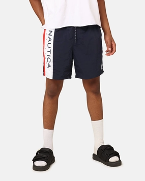 Nautica Knox 4" Swim Shorts Dark Navy Lightweight Fabric