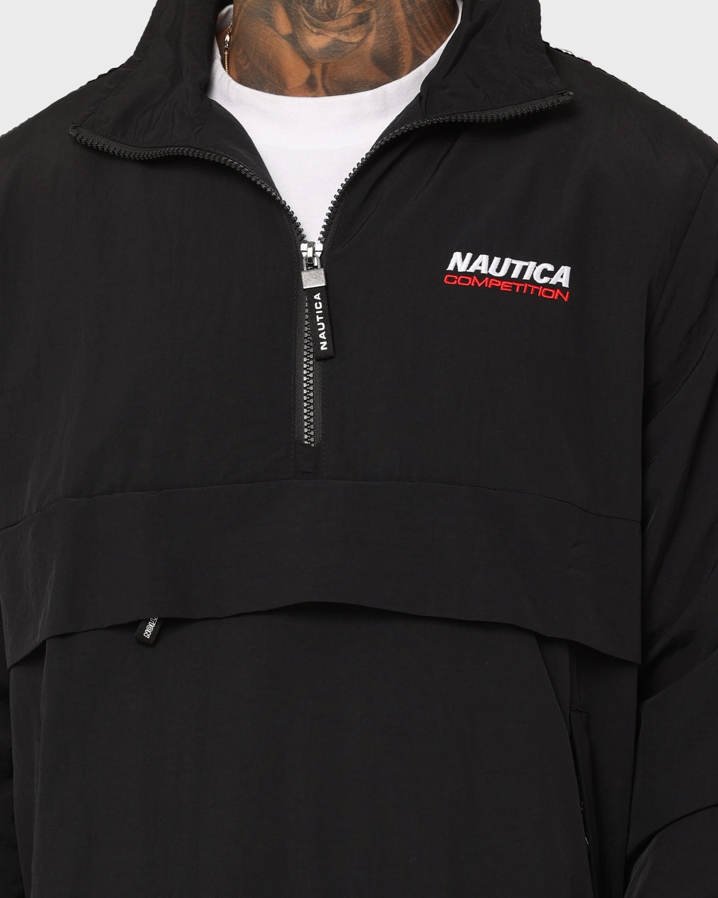 Nautica Larkin Track Top Jacket Black low quality Multi Panel Construction