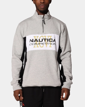 Fast Drying Nautica Mallard 1/4 Zip-Up Top Grey Marle