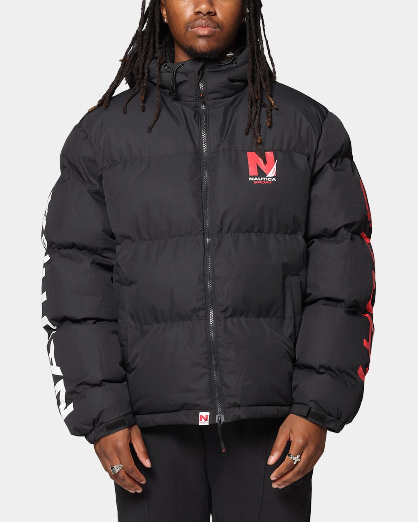 Nautica Sedona Padded Jacket Black Danger Wind Resistant