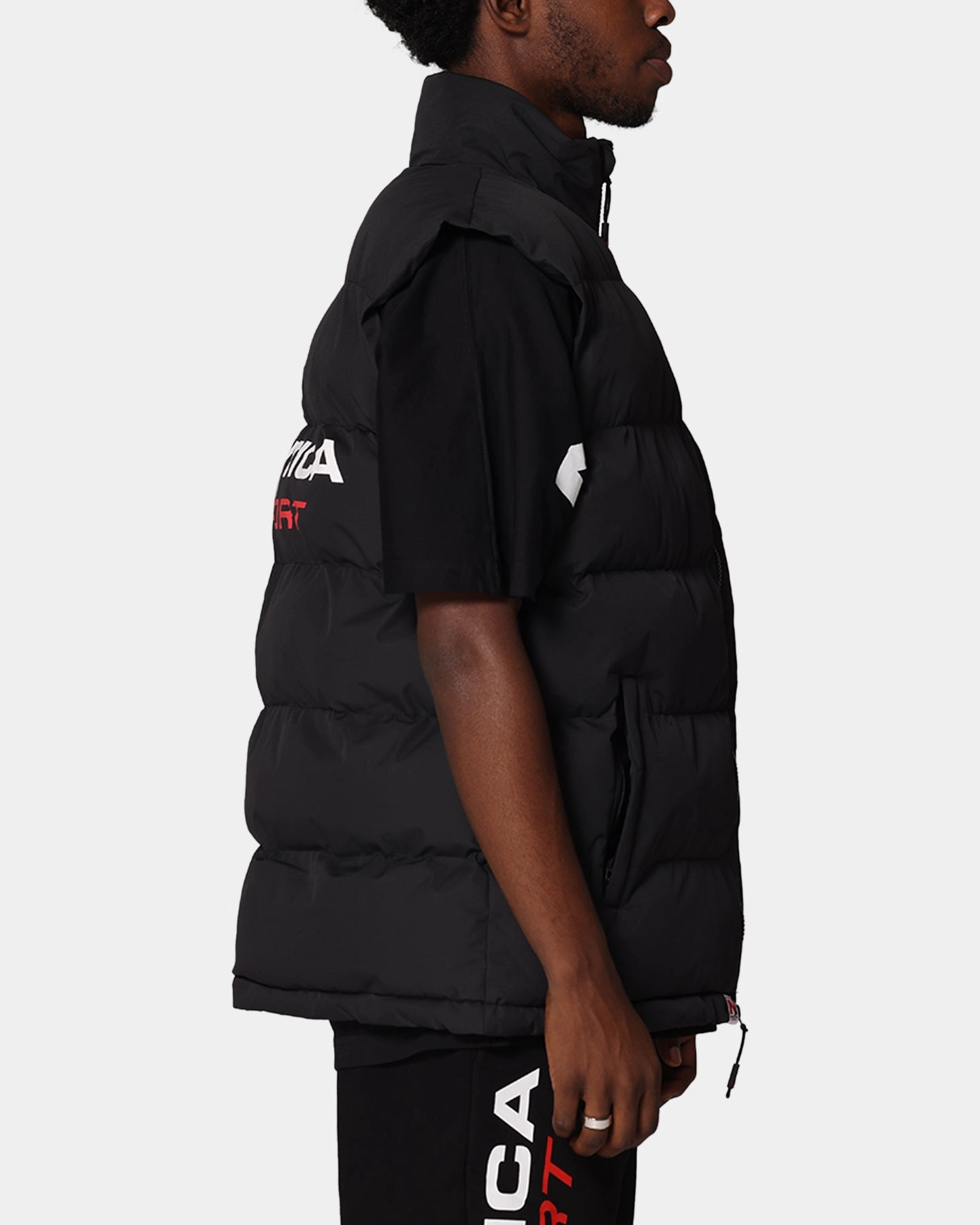 Urban Style Fashion Ease Nautica Sitka Padded Gilet Vest Black