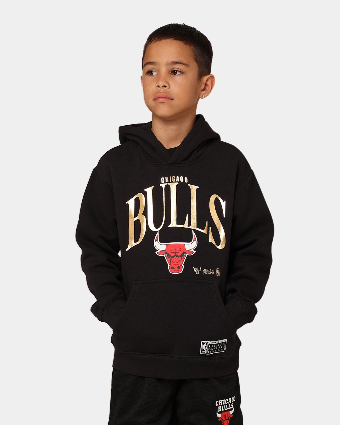 NBA Kids' Chicago Bulls Clifton Fleece Hoodie Black Certificate theater performance