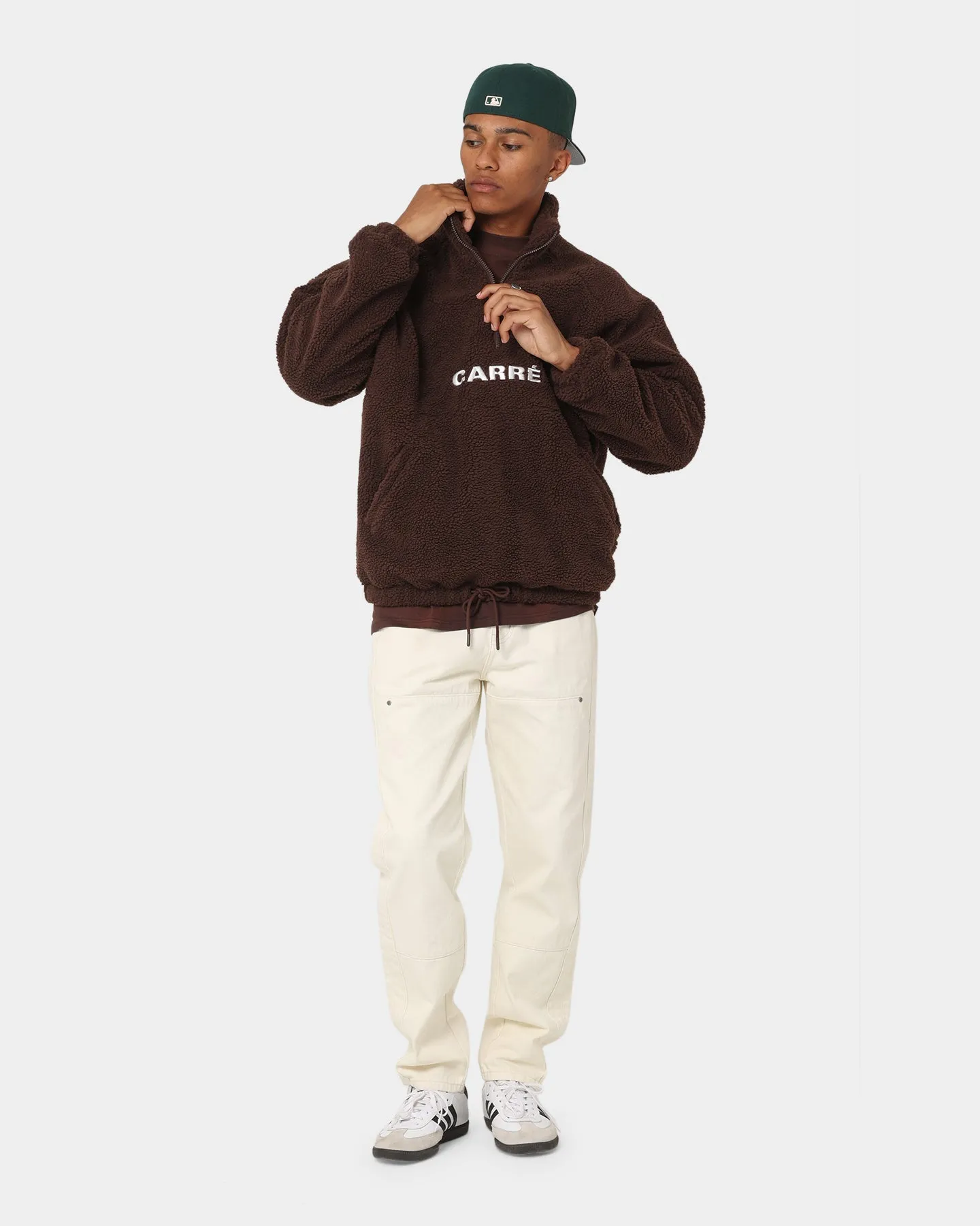 Insulated Wear Warm Layer Carr?? Motion Fleece 3/4 zip Jacket Dark Brown