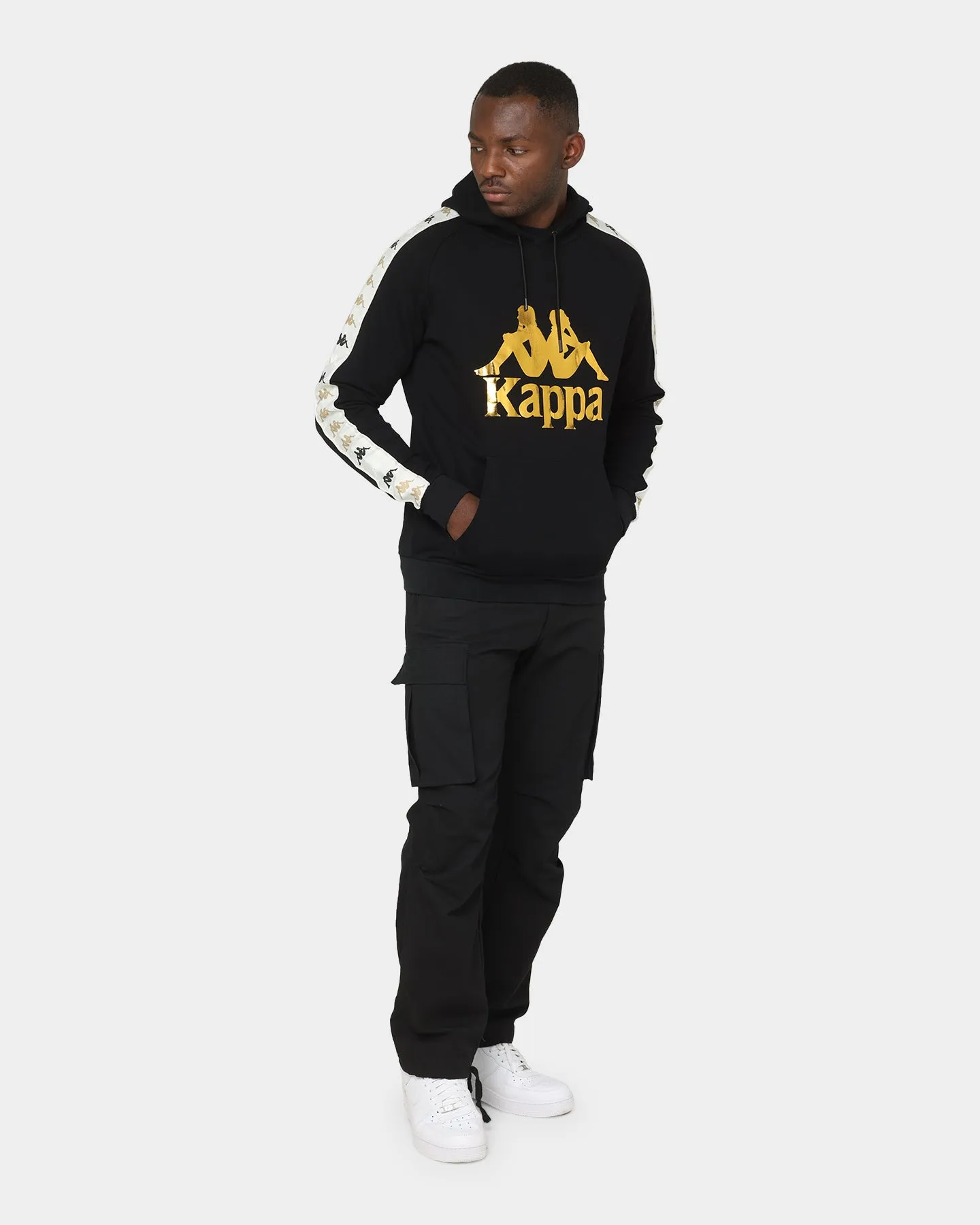 Kappa 222 Banda Hurtadof Hoodie Black/Grey Vapo Honor