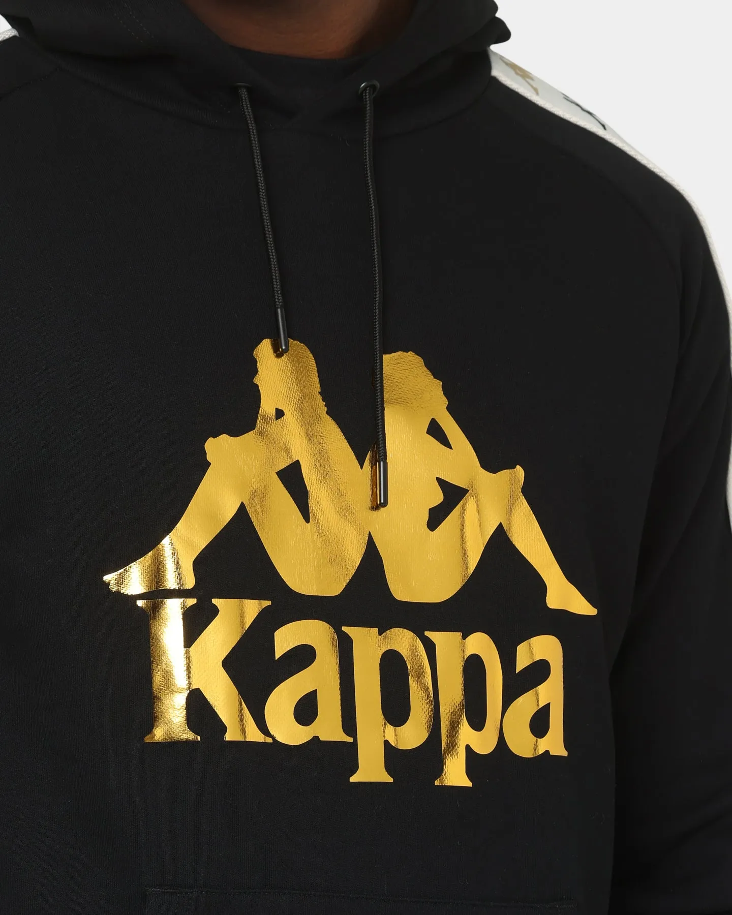 Kappa 222 Banda Hurtadof Hoodie Black/Grey Vapo Warm Shield short sleeved