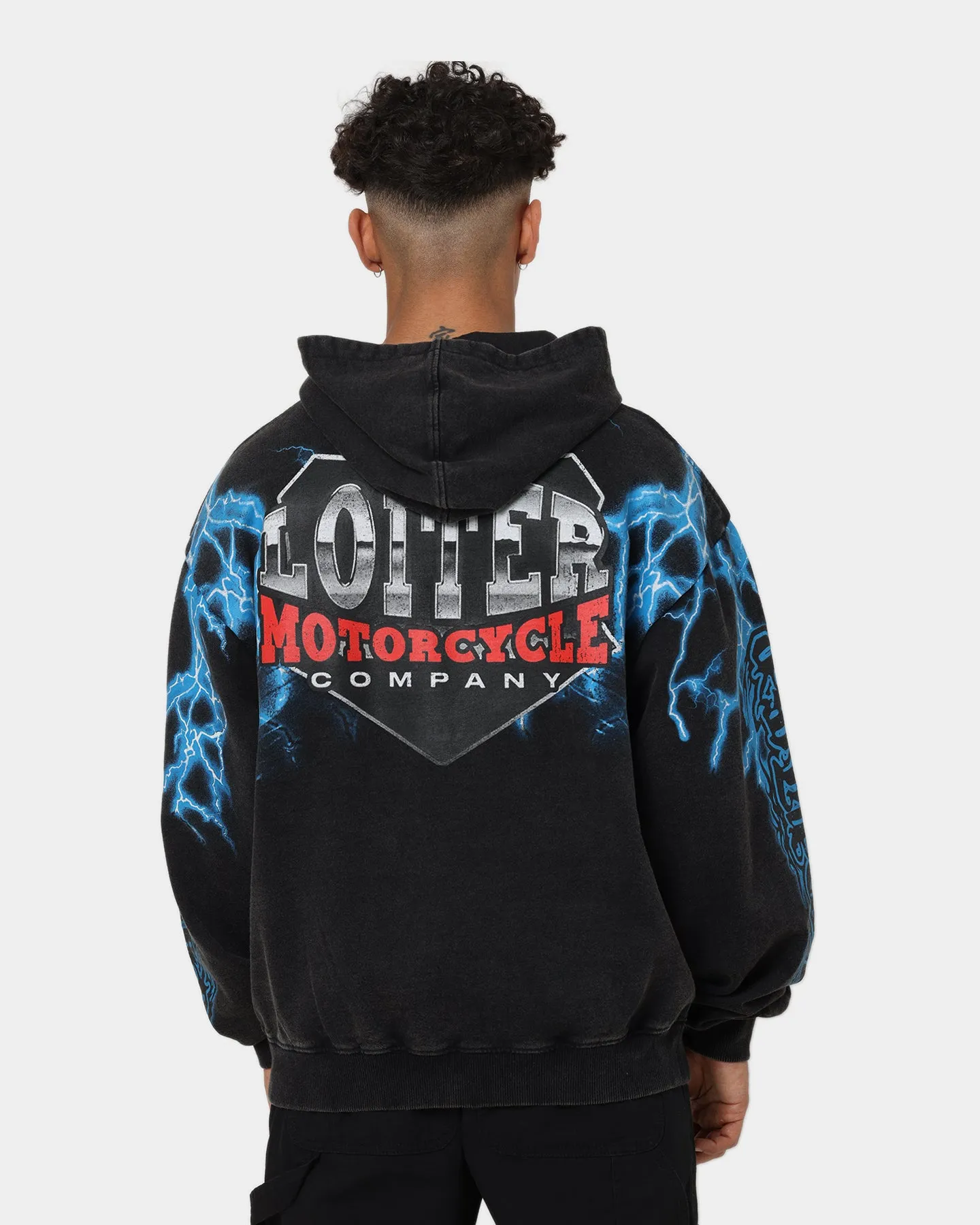 Loiter Lightning Eagle Vintage Hoodie Vintage Black Listen