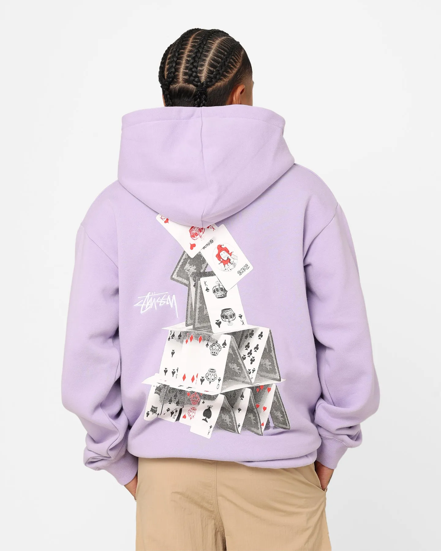 Conquer Stussy House Of Cards Hoodie Lilac