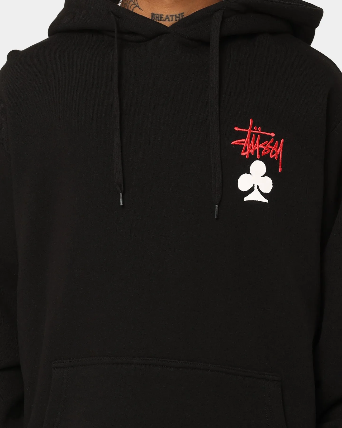 mass - produced Necklace Stussy House Of Cards Hoodie Pigment Black