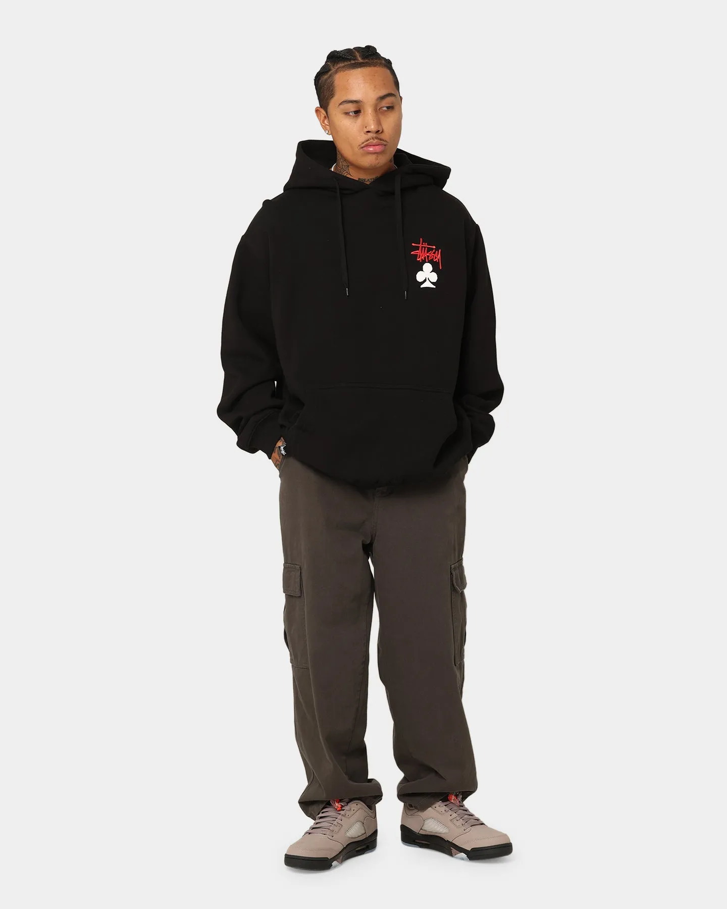 Layer Ready Conquer Stussy House Of Cards Hoodie Pigment Black