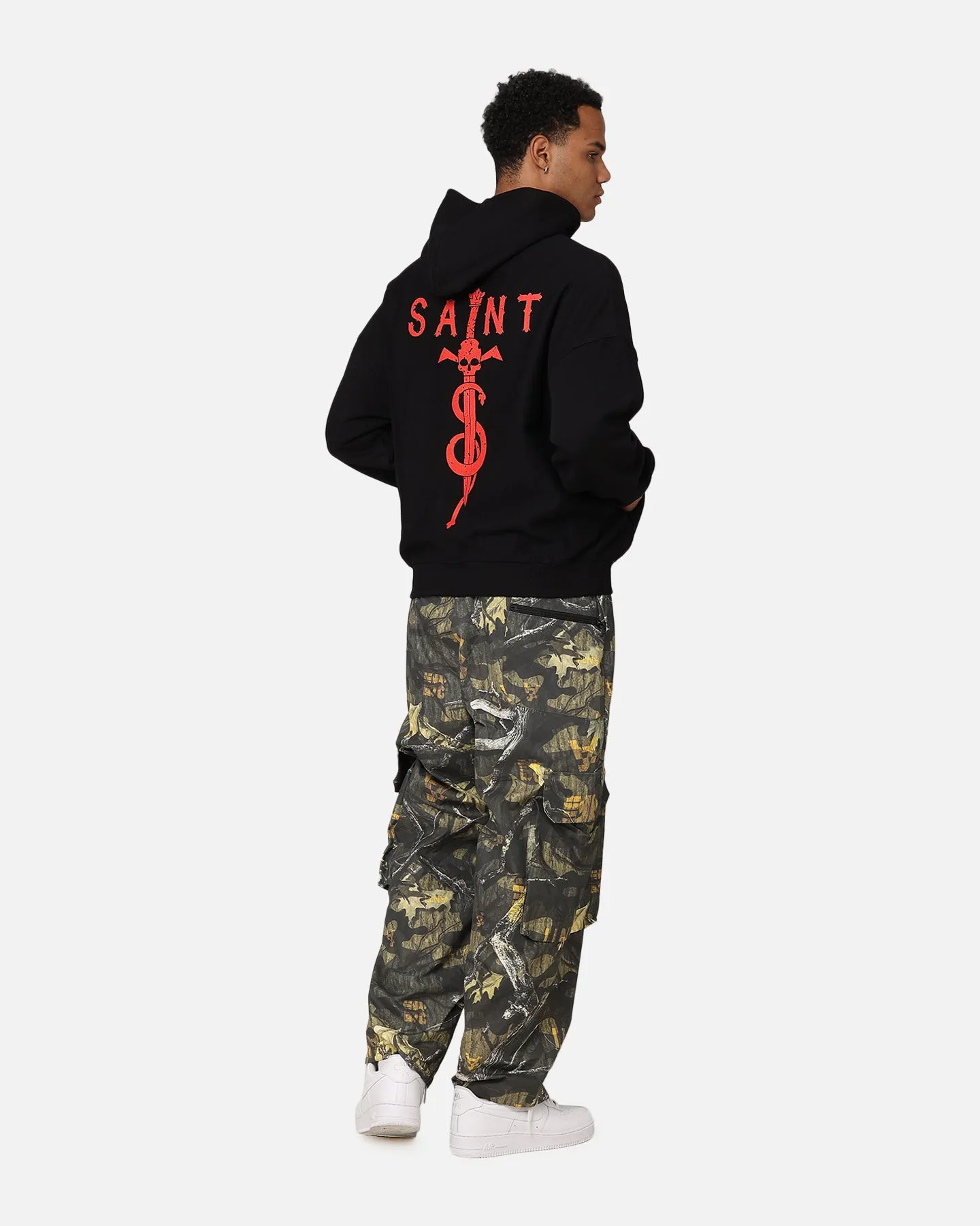 DualVentilation Zippers Saint Morta Daggers Premium Hoodie Black/Red