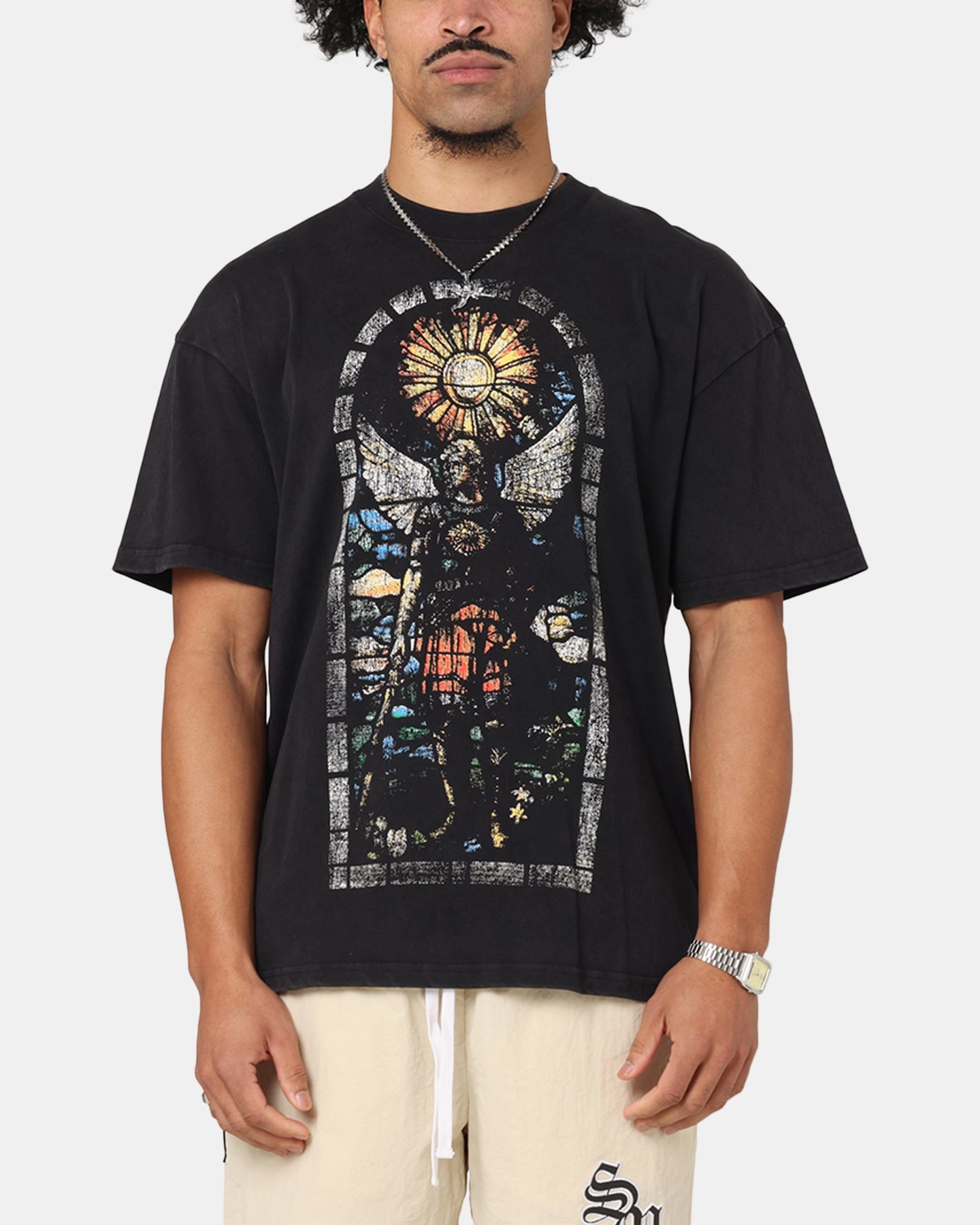 Saint Morta Kingdomcome T-Shirt Vintage Black Fresh Style Trend Comfort and Fit