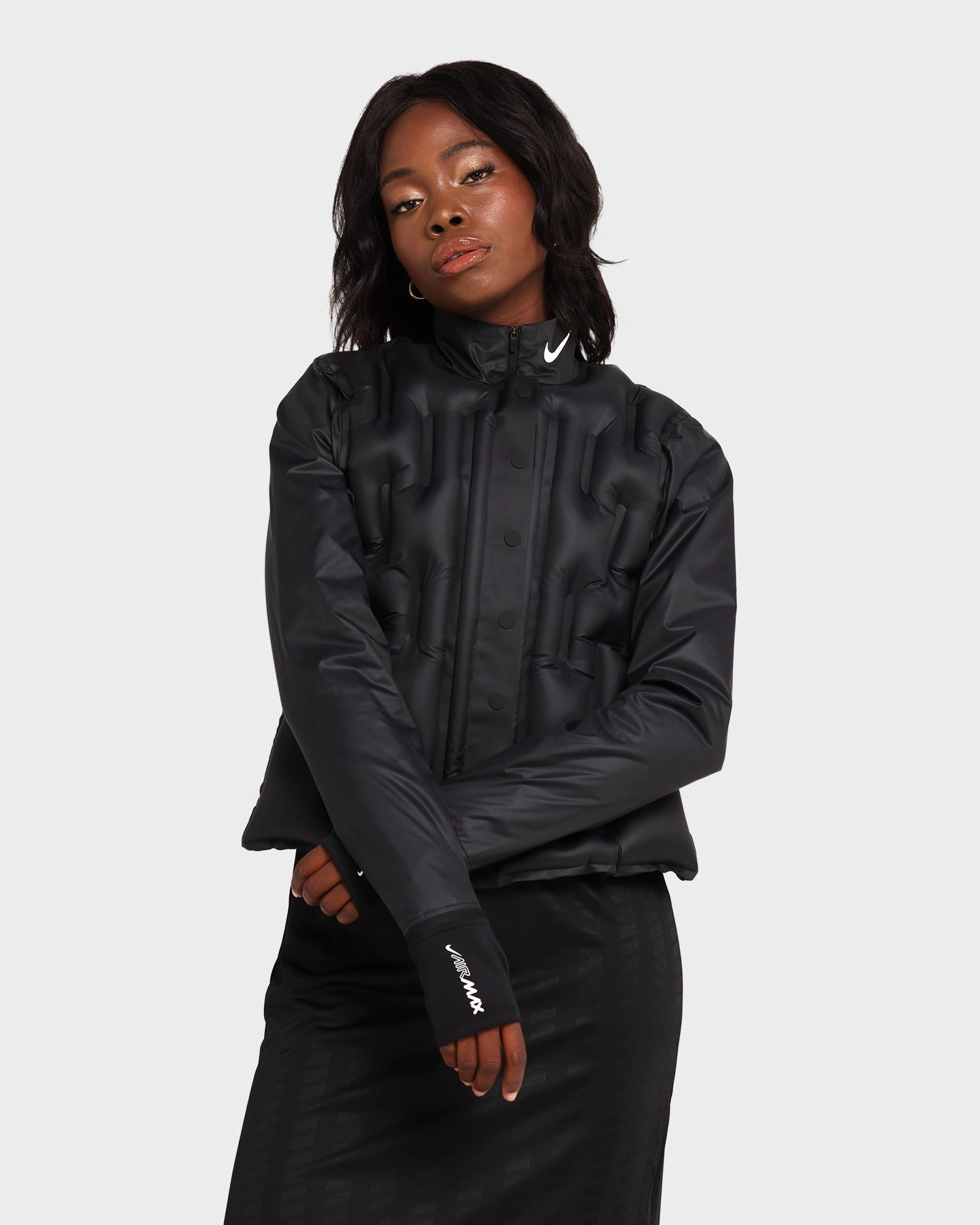 Articulated Sleeve Cut Nike Women's Nike Sportswear Inflatable Jacket Black