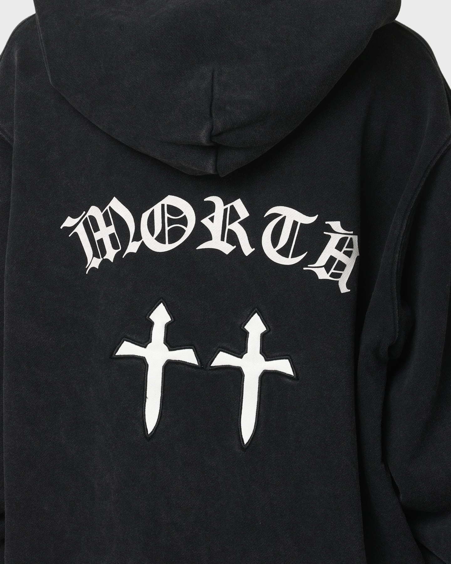 Men's Saint Morta Day Of The Dead Hoodie Vintage Black